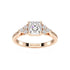 Cushion Trefoil Engagement Ring