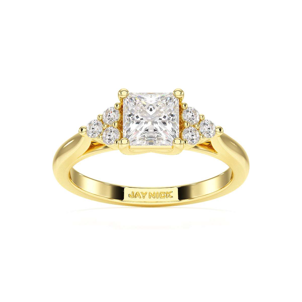Princess Trefoil Engagement Ring
