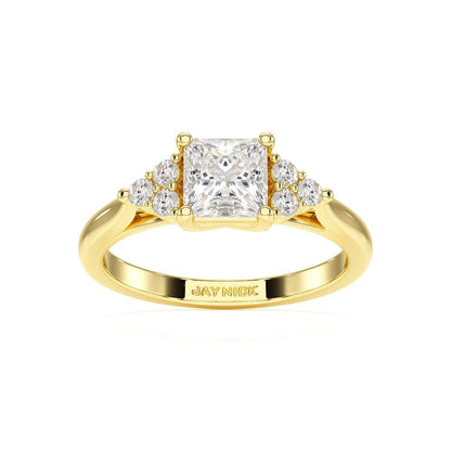 Princess Trefoil Engagement Ring