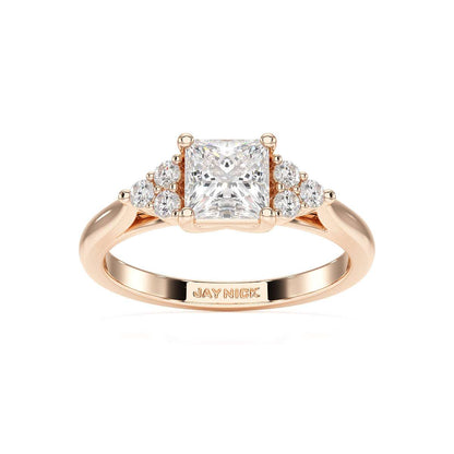 Princess Trefoil Engagement Ring