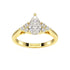 Pear Trefoil Engagement Ring