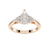 Pear Trefoil Engagement Ring