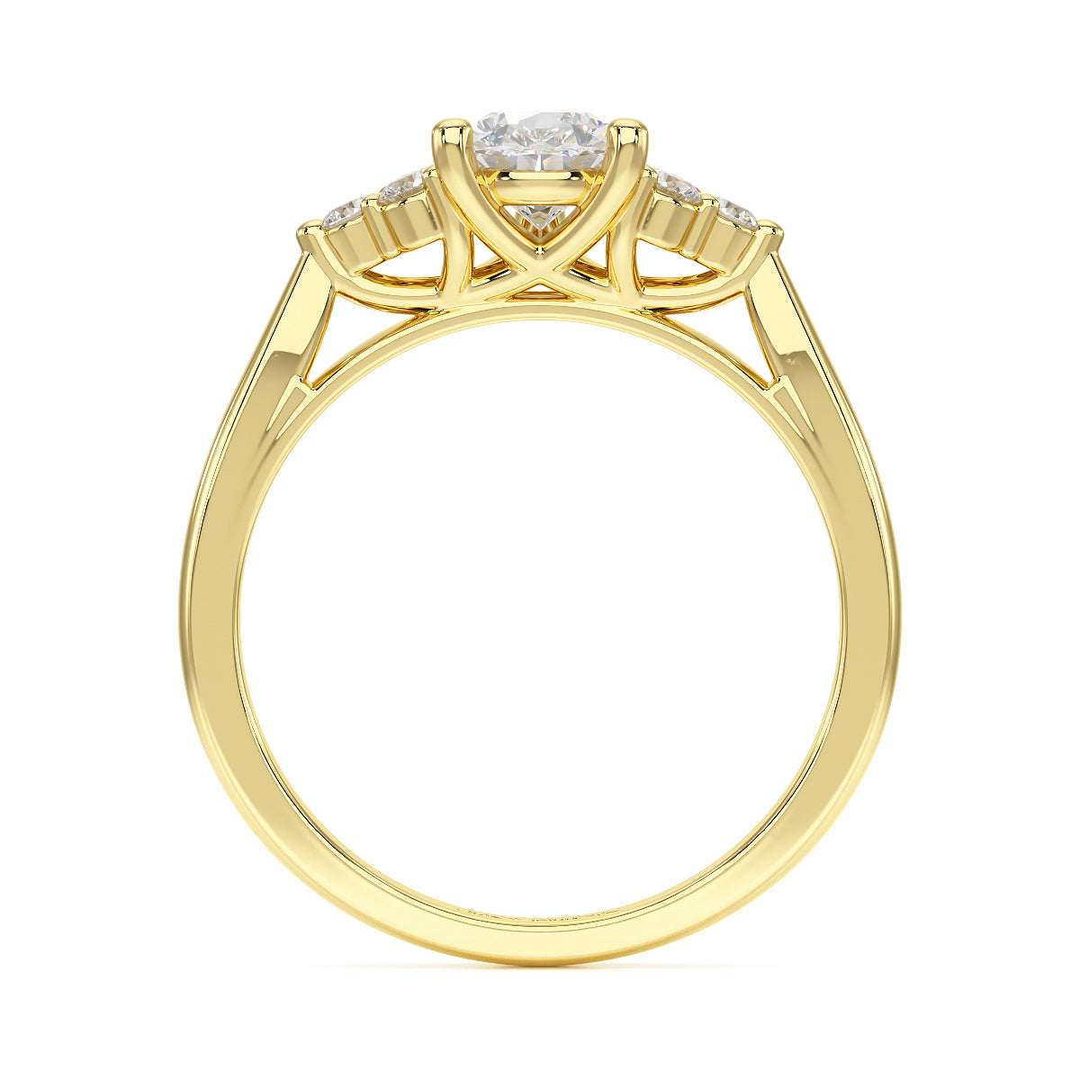 Pear Trefoil Engagement Ring