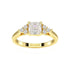 Asscher Trefoil Engagement Ring