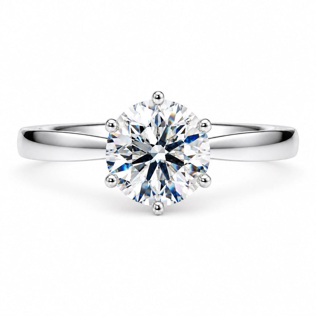 3.08ct Six Claw Engagement Ring