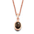 Smoky Quartz Bezel Pendant in rose gold