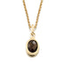 Smoky Quartz Bezel Pendant in yellow gold