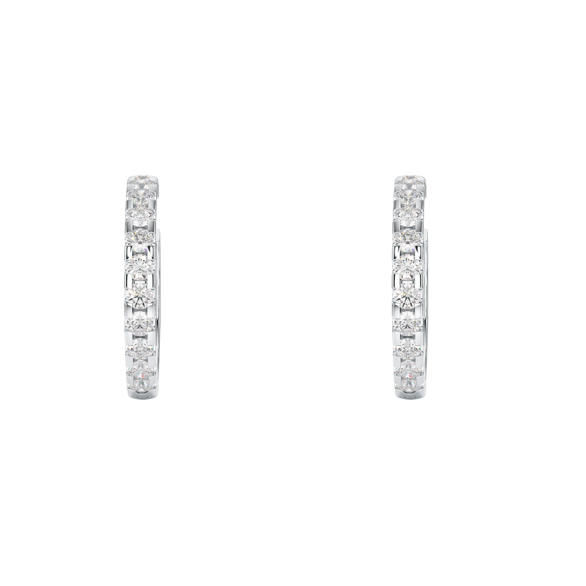 Classic Hoop Earrings in white gold or platinum