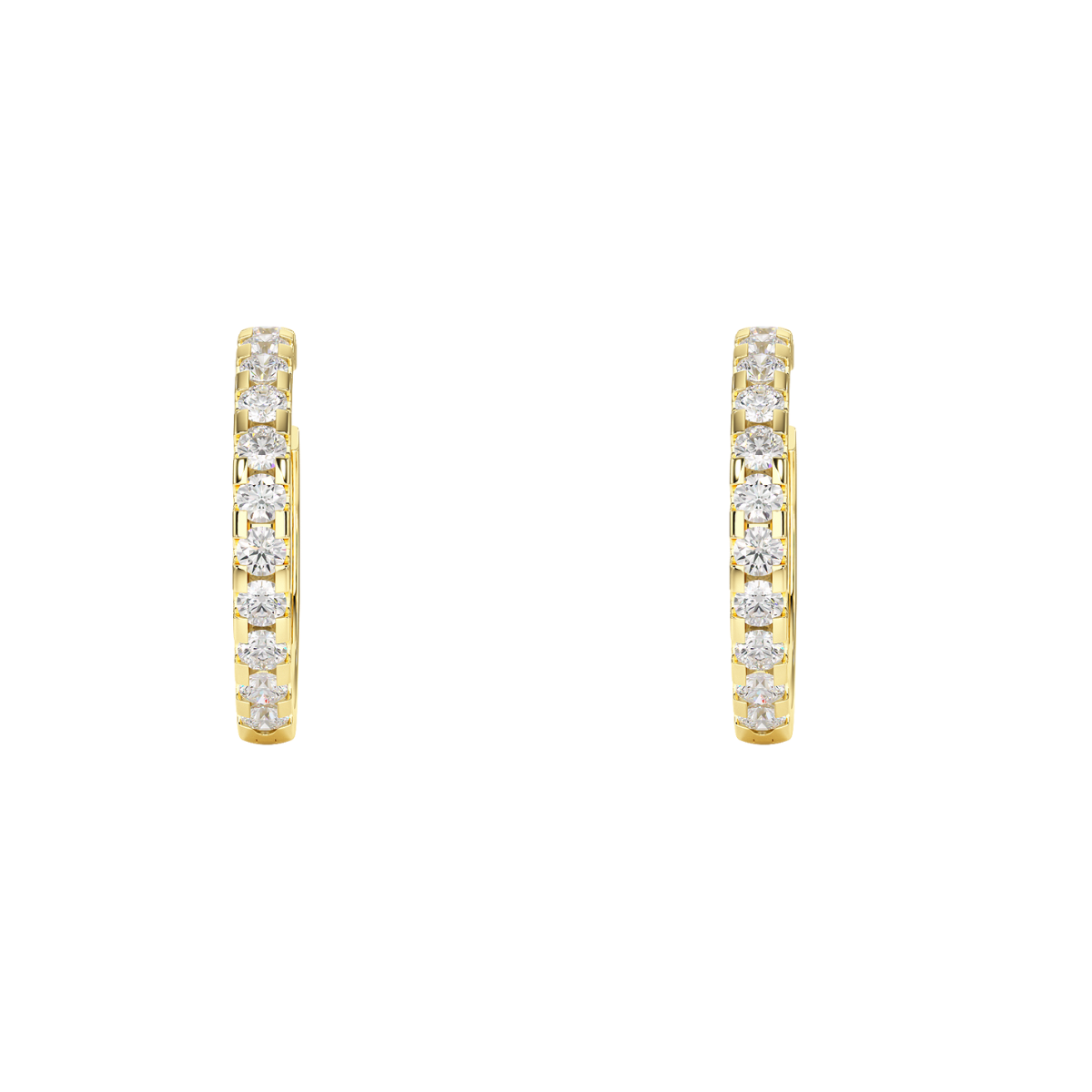 Classic Hoop Earrings in yellow gold
