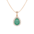 Large Pear Emerald Sunburst Pendant