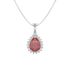 Pear Ruby Sunburst Pendant