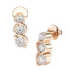 Twist Set Graduated Earrings in rose gold