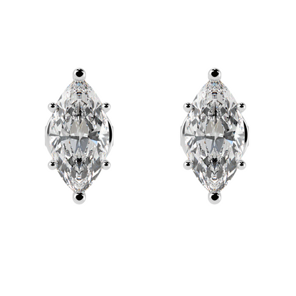 Marquise Solitaire Stud Earrings