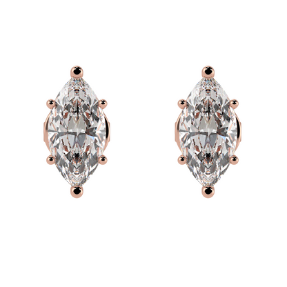 Marquise Solitaire Stud Earrings