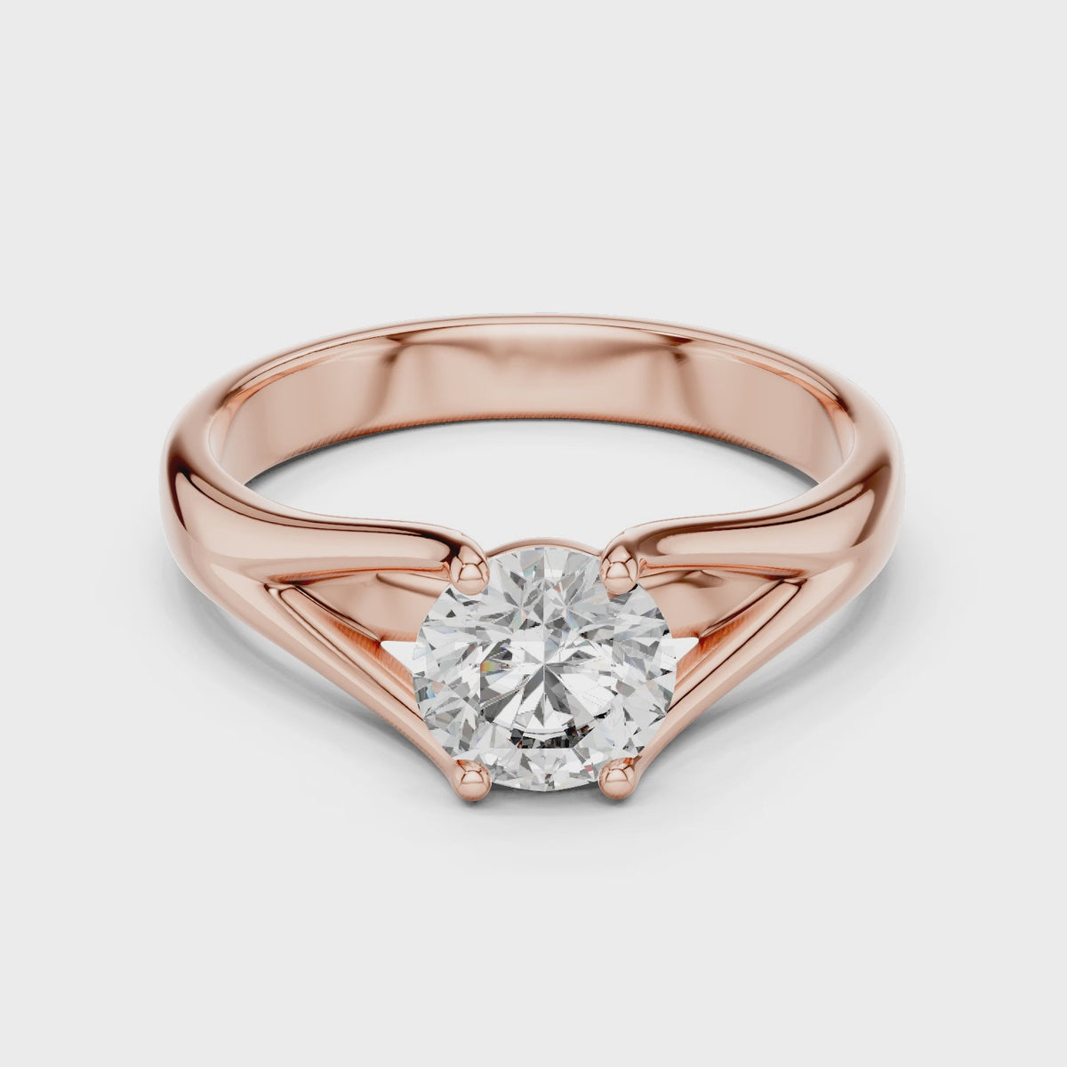 Split Shank Solitaire Ring