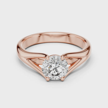 Split Shank Solitaire Ring