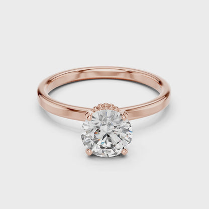 Double Veiled Solitaire Ring