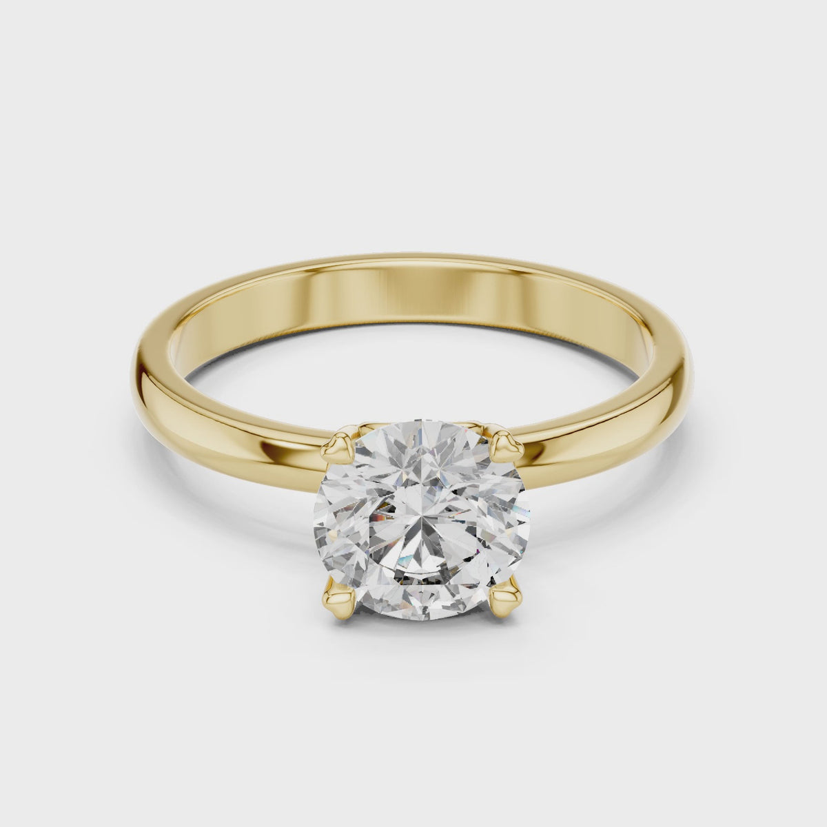 Heart Set Solitaire Ring