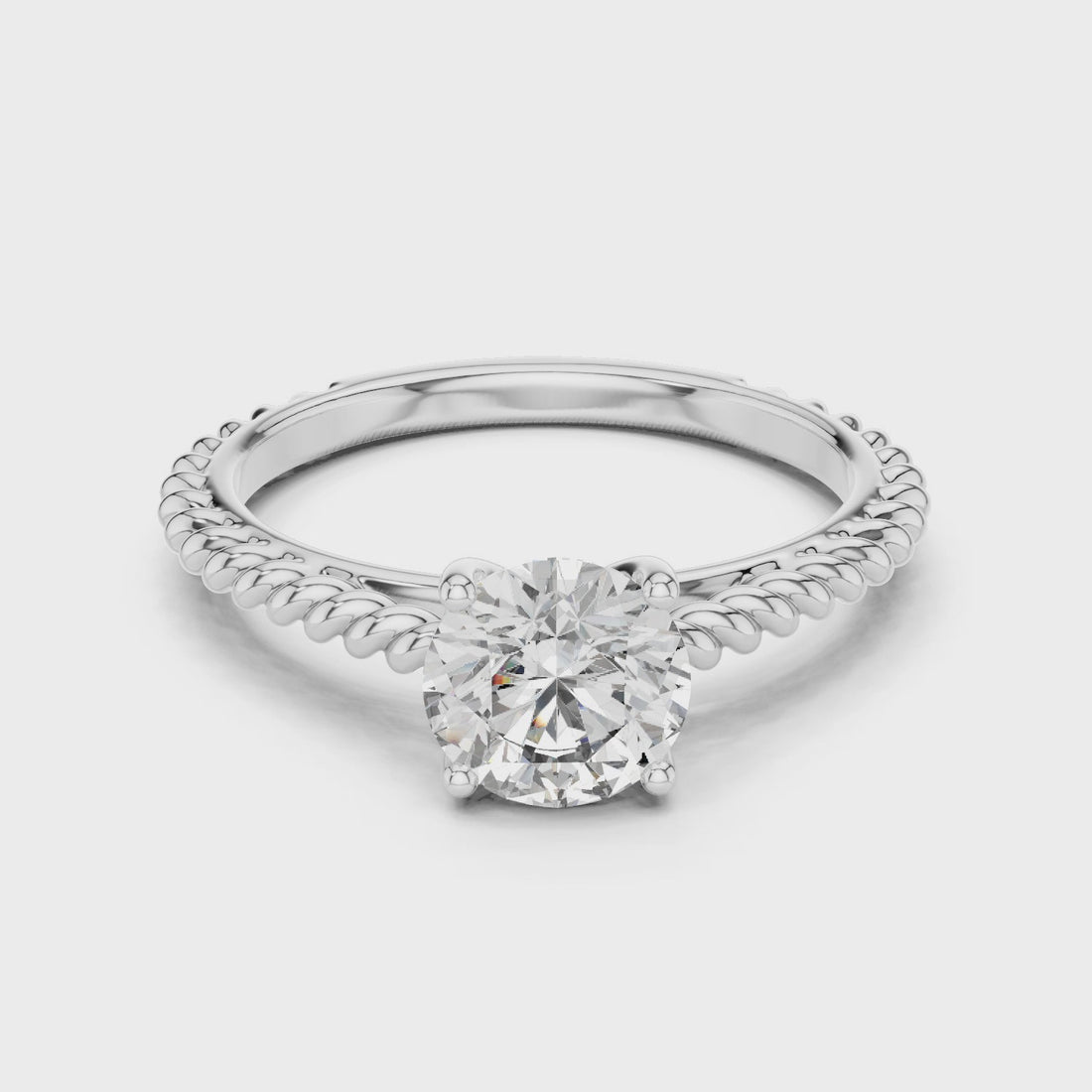 Knotted Solitaire Ring