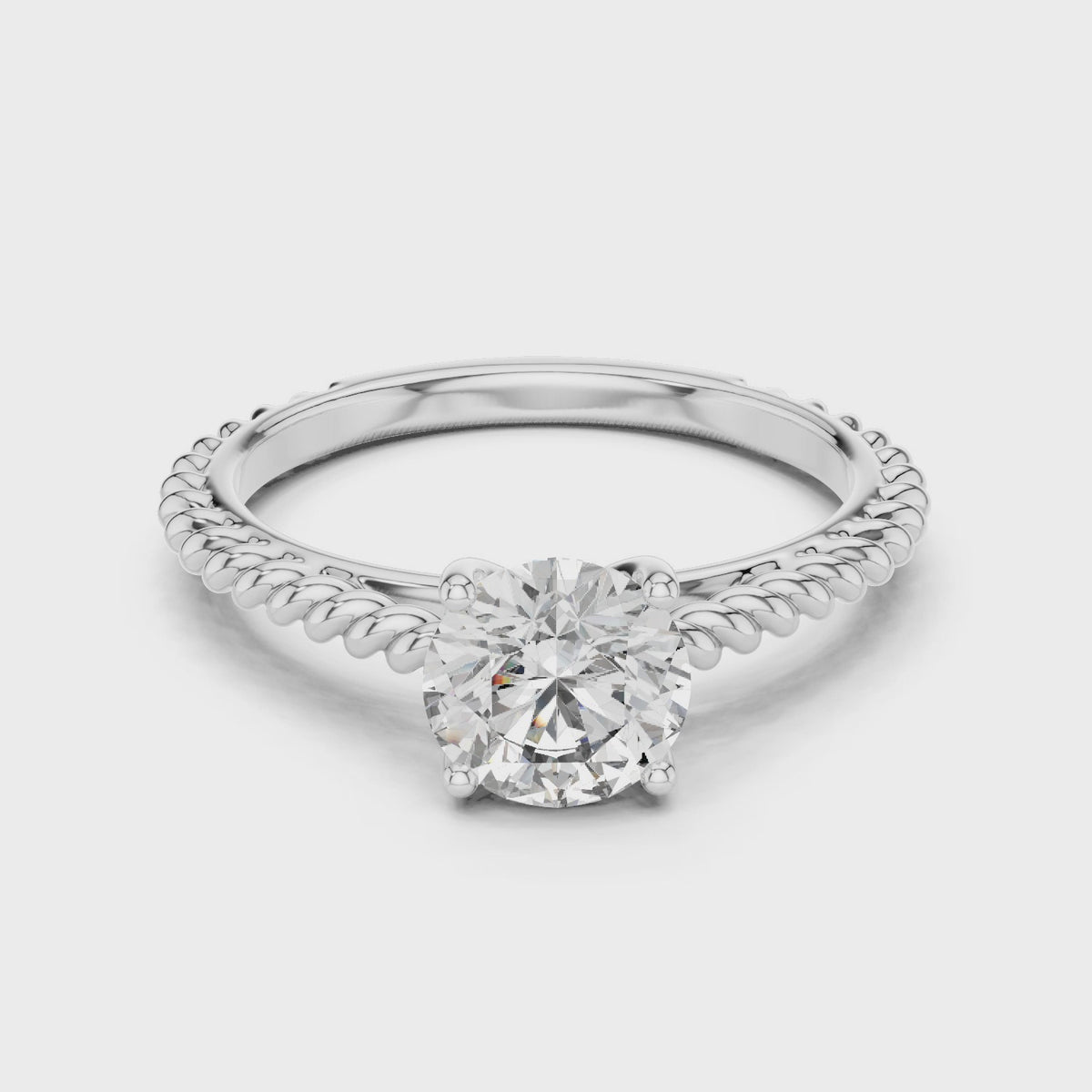 Knotted Solitaire Ring