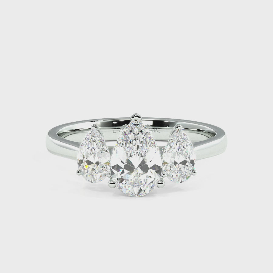 Pear Cut Trilogy Ring, video
