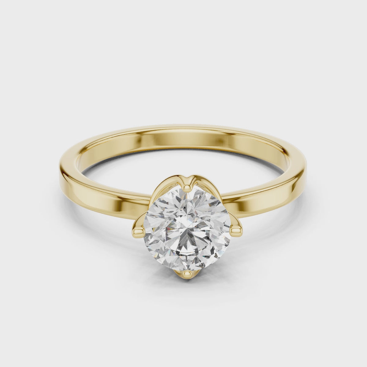 Hammock Set Solitaire Ring