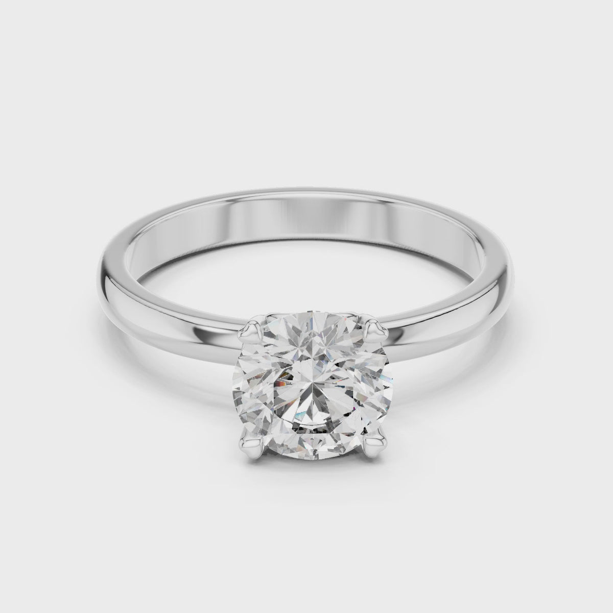 Heart Set Solitaire Ring