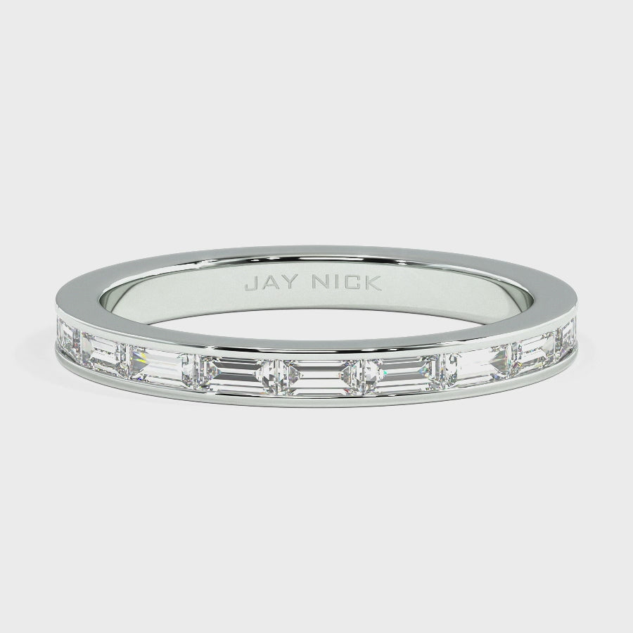 Horizontal Baguette Cut Full Eternity Ring