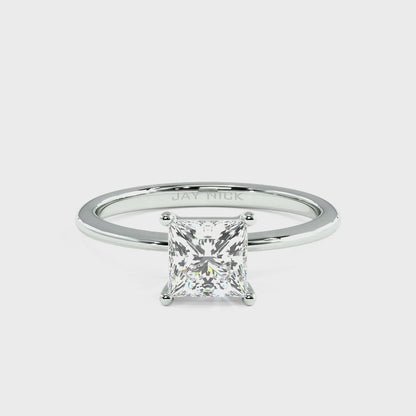 Modern Princess Cut Solitaire Ring