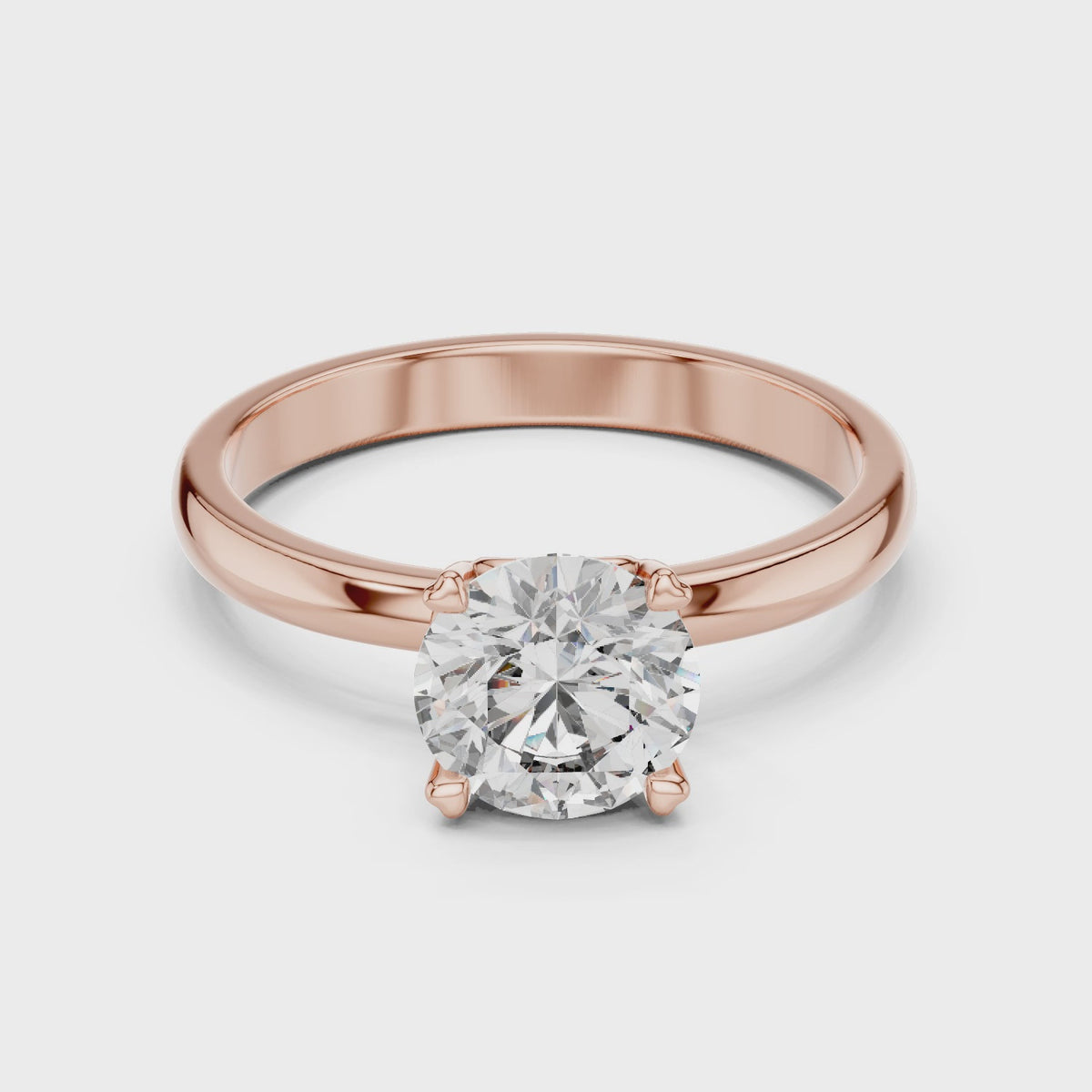 Heart Set Solitaire Ring