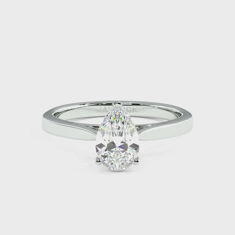 Pear Cut Solitaire Ring