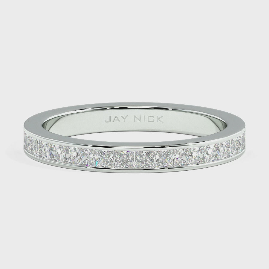 Princess Cut Half Eternity Ring