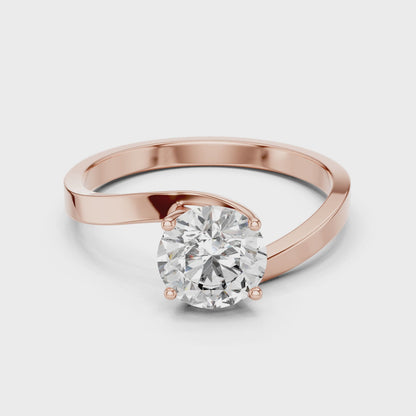 Twirl Solitaire Ring