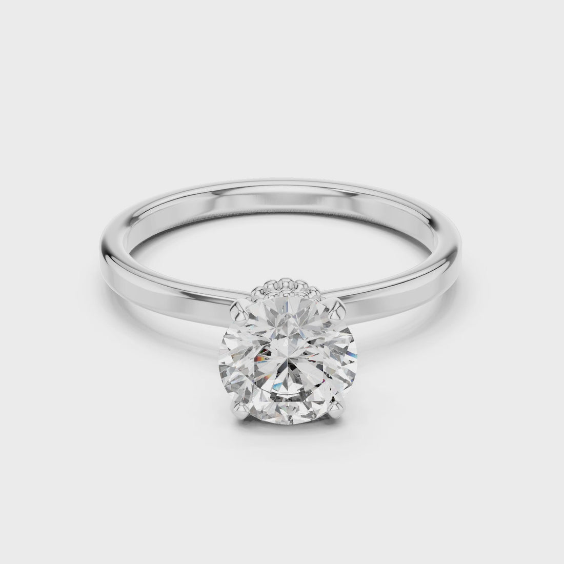Double Veiled Solitaire Ring