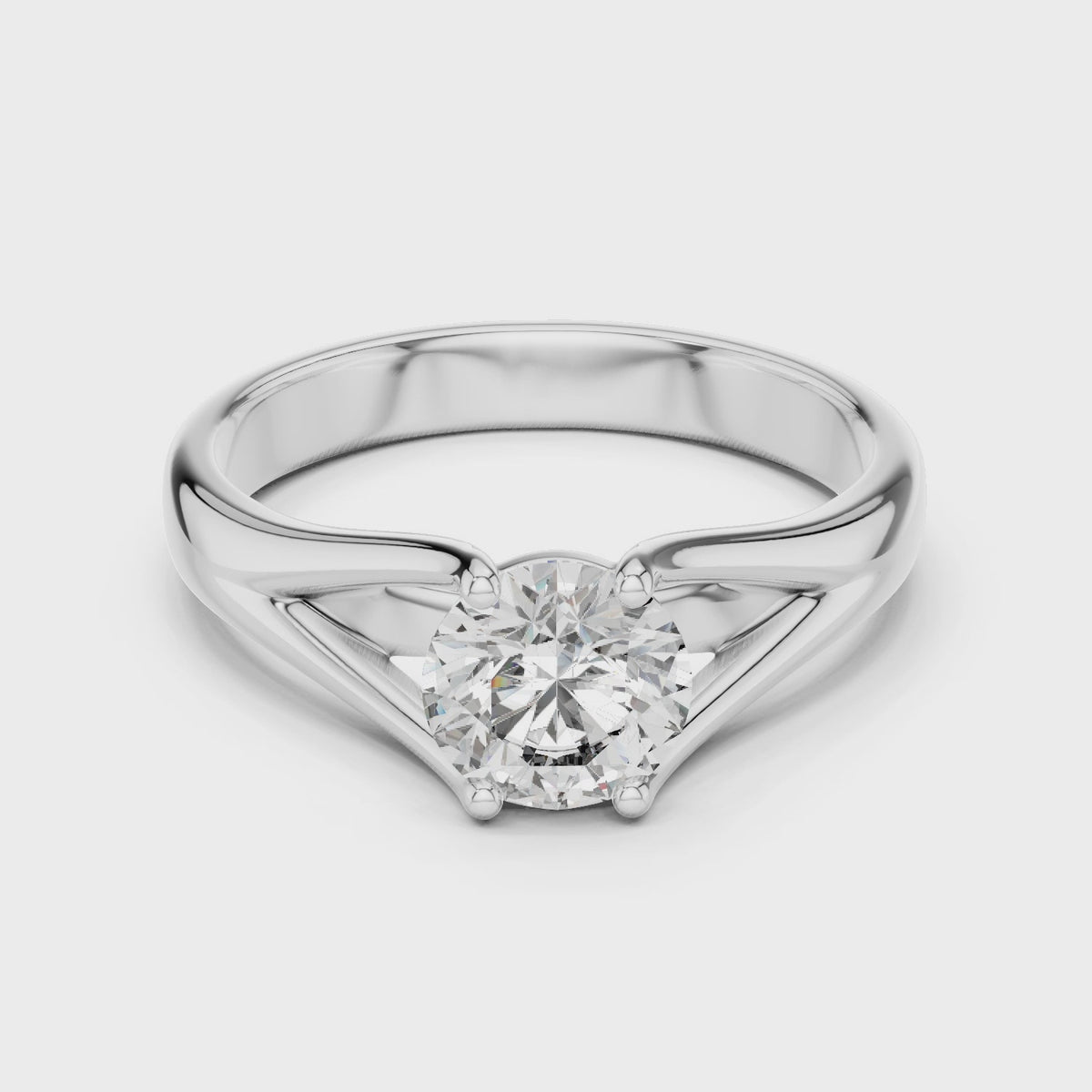 Split Shank Solitaire Ring