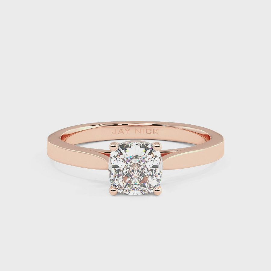 Cushion Cut Solitaire Ring