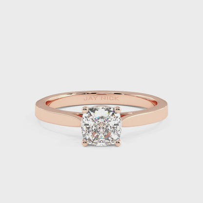 Cushion Cut Solitaire Ring