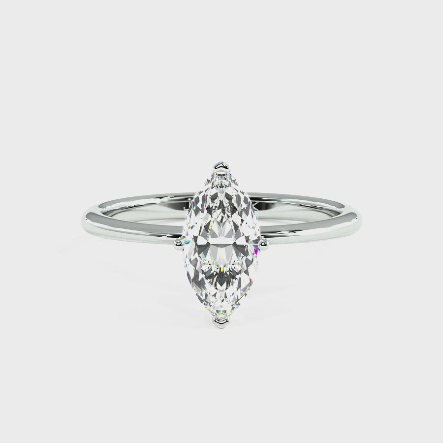 Modern Marquise Cut Solitaire Ring