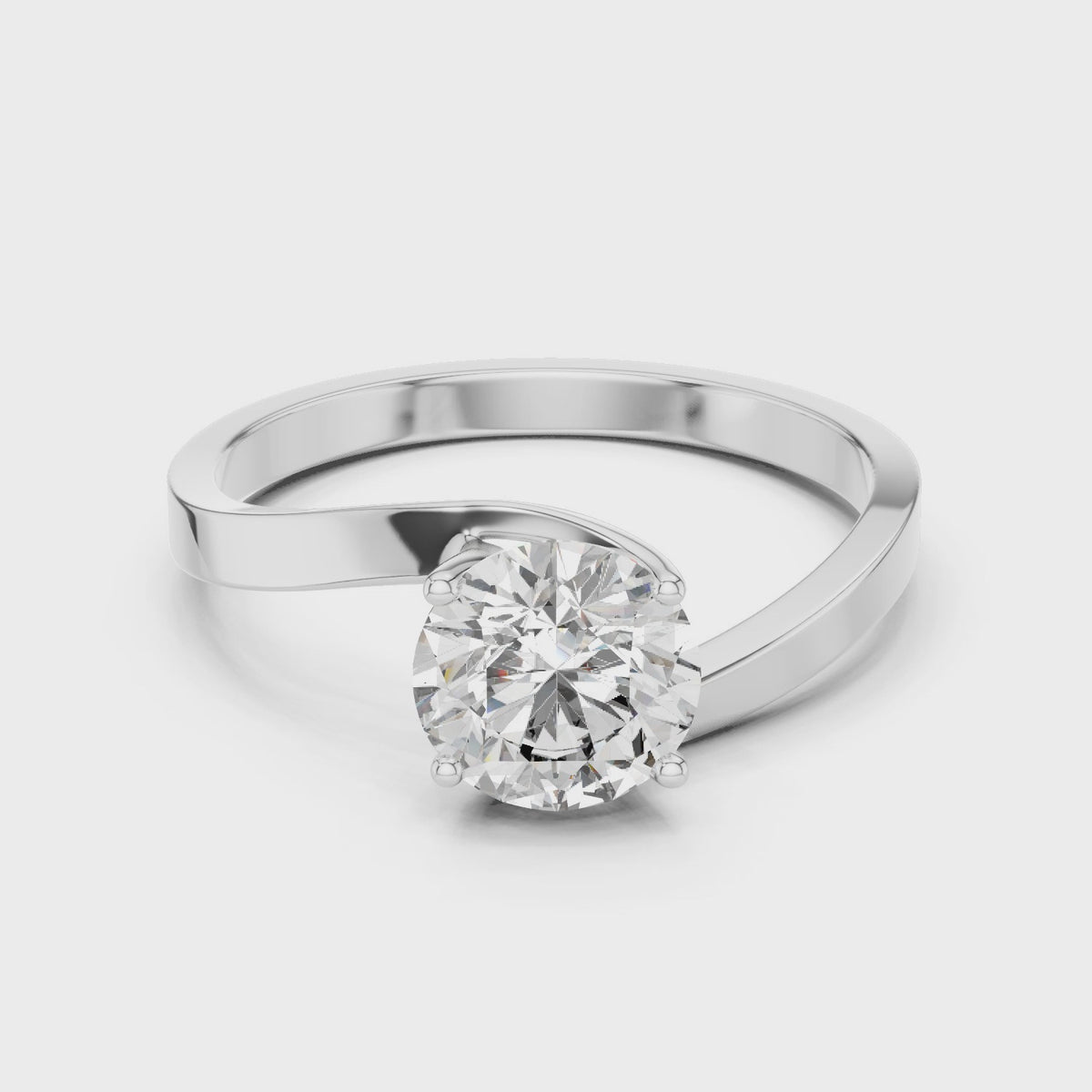 Twirl Solitaire Ring