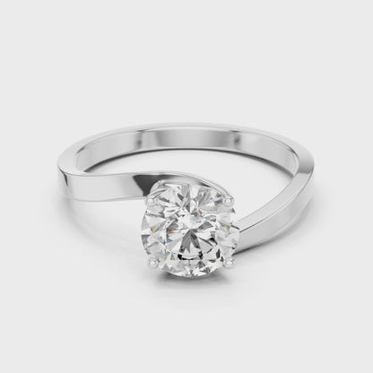 Twirl Solitaire Ring