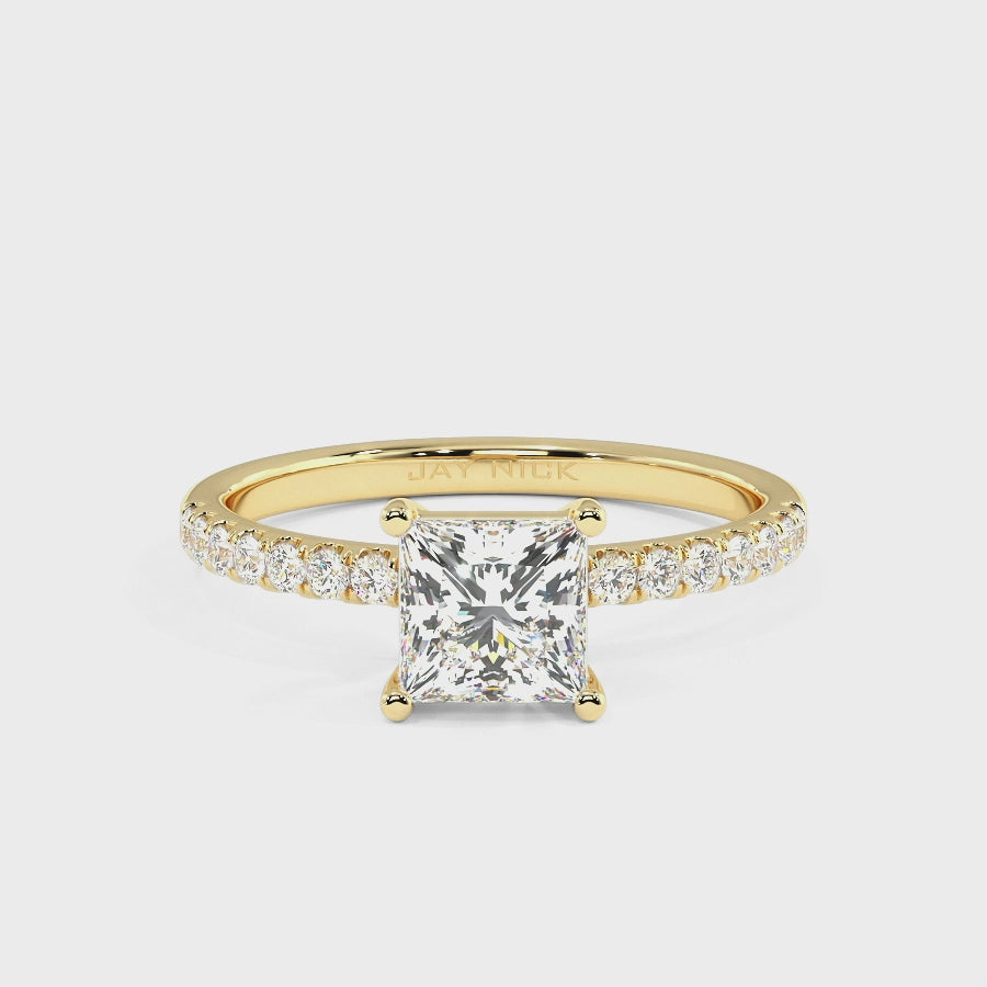 Modern Princess Diamond Shoulder Ring