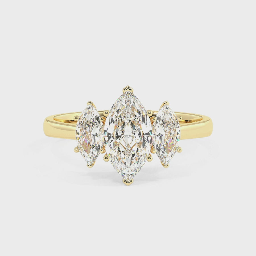 Marquise Cut Trilogy Ring