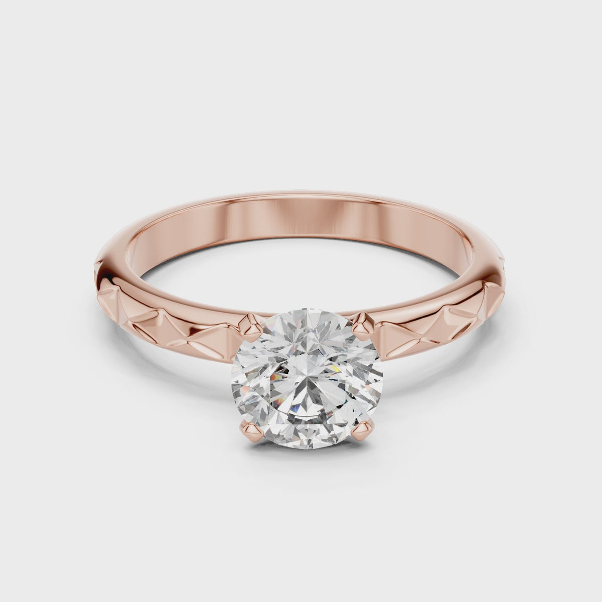 Geometric Solitaire Ring