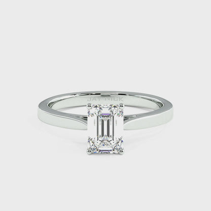 Emerald Cut Solitaire Ring