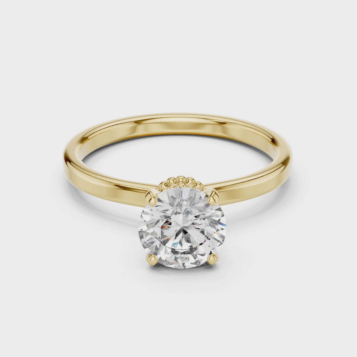Double Veiled Solitaire Ring