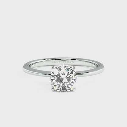 Modern Cushion Cut Solitaire Ring