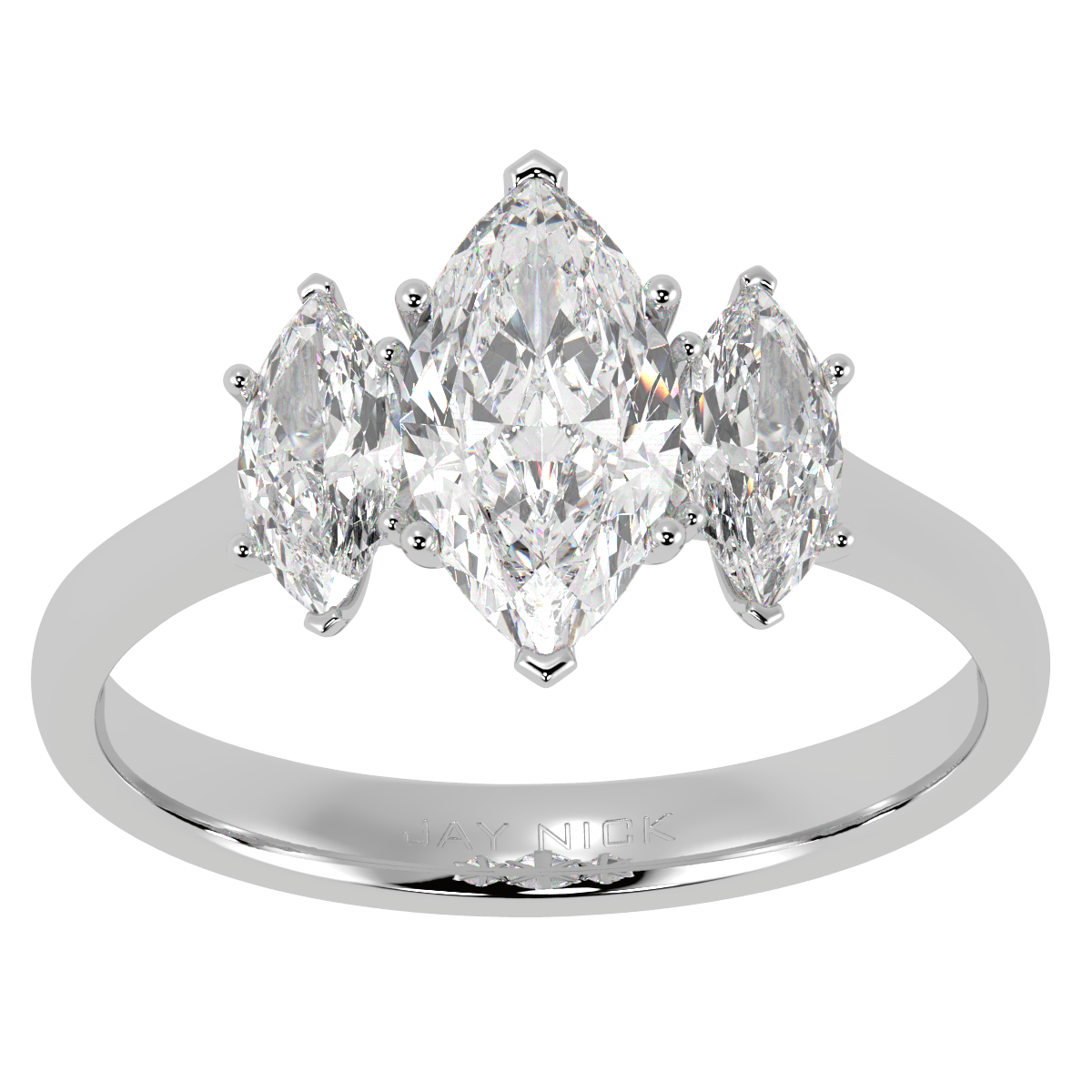 Marquise Cut Trilogy Ring