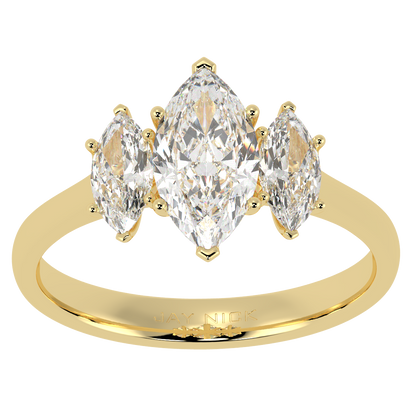 Marquise Cut Trilogy Ring