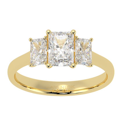 Radiant Cut Trilogy Ring