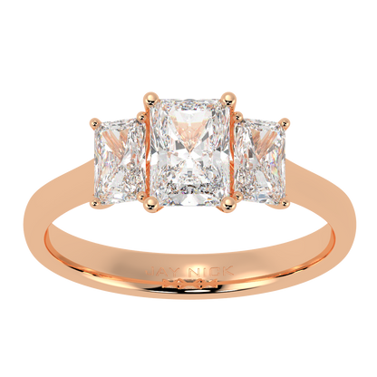 Radiant Cut Trilogy Ring